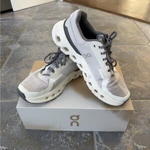 On Cloud sneakers OC Gray and White size 10 men Cloudrunner DEAL! PAID $170+tax